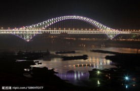 夜景灯光桥