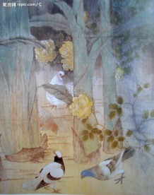 工笔画——埙局部