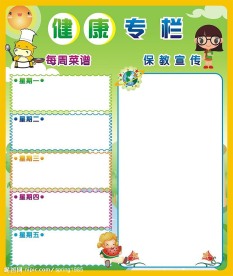 幼儿园展板设计健康专栏