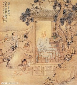 中国画 松石