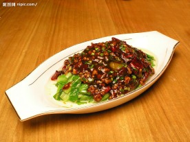 肉沫炒小白菜