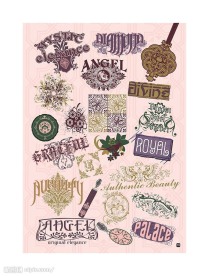 巴黎女性冬季时装花纹