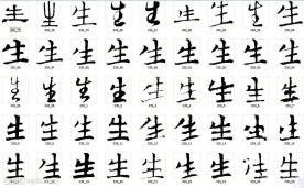 生 书法字