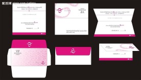 美容店西式信封和VIP邀请卡