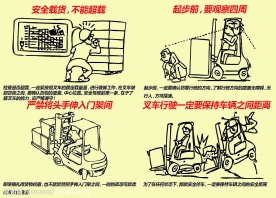 叉车安全海报