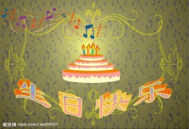 生日快乐立体字