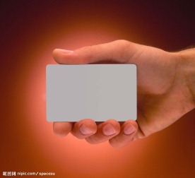 空白卡片与手