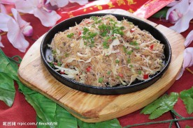 铁板粉丝包菜