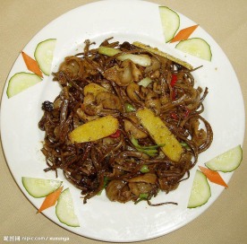 茶树菇爆鱼扣
