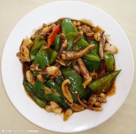 青椒炒尤鱼须