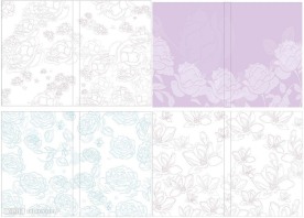 线描花朵封面底纹