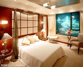 高清室内现代风格卧室装修一角