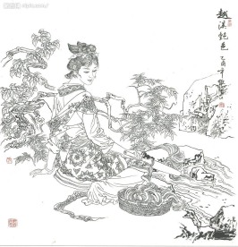 工笔白描
