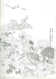 工笔白描