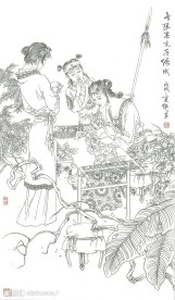 工笔白描
