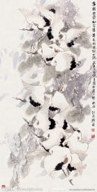 鹤 国画