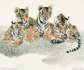 国画虎02