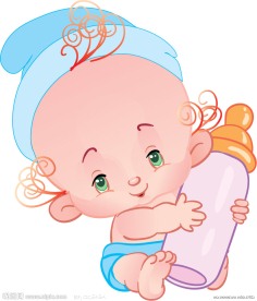 可爱的婴儿矢量素材