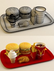 麦当劳3D素材