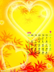 幸福花园09个性台历模版