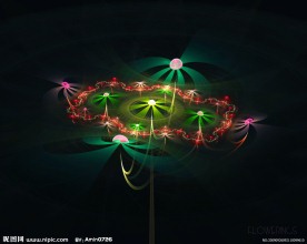 3D梦幻抽象花朵壁纸系列