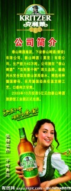 泰山啤酒X展架克利策