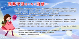 社区预防流感宣传展板背景广告