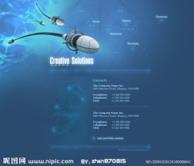 科技公司网页设计模板PSD分层