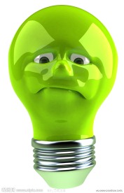 绿色的灯泡