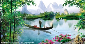 优美的山水风景画