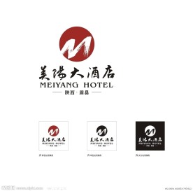 酒店 饭店 logo 标志设计