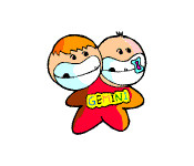 双子座 卡通 星座 漫画