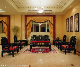 欧式豪华客厅一角高清摄影