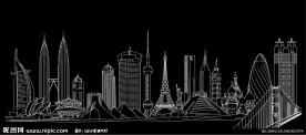 矢量世界城市建筑