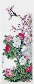国画 喜鹊牡丹