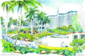 景观设计手绘效果图