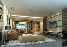 3D客厅设计 3D设计 室内模型