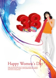幻彩墨迹妇女节
