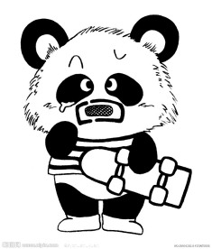 线条熊猫