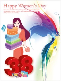 幻彩墨迹韩国美女