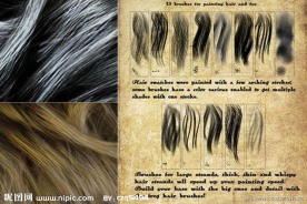 2款鼠绘 手绘头发PS笔刷