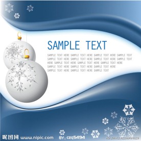 圣诞节挂球雪花矢量素材
