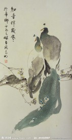 孔雀 花鸟画 姜光明 中国 卧龙书画院 院长