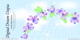 闪亮紫藤花底纹