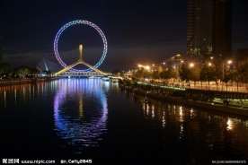 天津摩天轮夜景