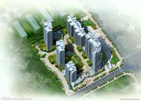 沿街商住楼之鸟瞰图