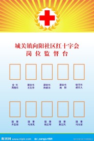 红红十字会 社区红十字会岗位监督台 岗位监督台