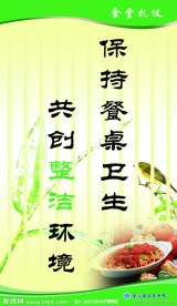 食堂标语