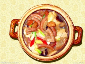 粉肠豆干煲