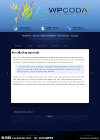 欧美蓝色清爽网页模板